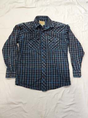 Cowboy Legend Long Sleeve Plaid Western Shirt